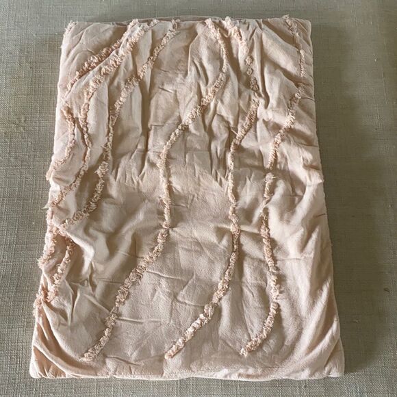 Anthropologie Peach Colored Standard Pillow Shams (2) - Picture 1 of 3